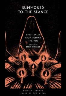 Book cover of 'Summoned to the Seance' with ghostly figures and text on a dark background
