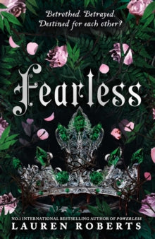 Book cover of 'Fearless' with a crown and floral elements on a dark background