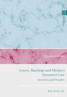 Book cover of 'Lowry, Rawlings and Merkin's Insurance Law' with a marble pattern