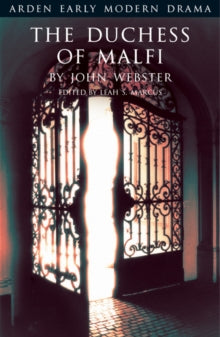 Book cover of 'The Duchess of Malfi' by John Webster with decorative gate design.