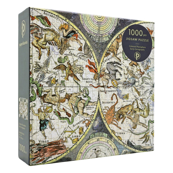 Jigsaw - features an image of the earth as a celestial planisphere