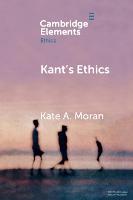 Book cover of 'Kant's Ethics' by Kate A. Moran with a sunset over water and people silhouette.
