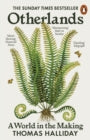 Book cover of 'Otherlands' by Thomas Halliday with a fern illustration on a dark background