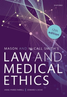 Book cover of 'Law and Medical Ethics' with a network design on a purple background