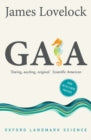 Book cover of 'Gaia' by James Lovelock with a blue and white color scheme.