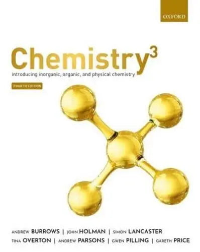 Book Cover Chemistry3 by Burrows etc chemical molecular on white background