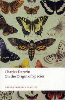 Book Jacket - darwin, Origin of the Species. Features pictures of butterflies.