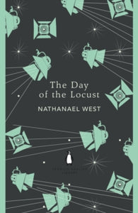 Book cover of 'The Day of the Locust' by Nathanael West with green and black design.