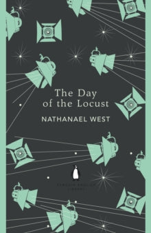 Book cover of 'The Day of the Locust' by Nathanael West with green and black design.