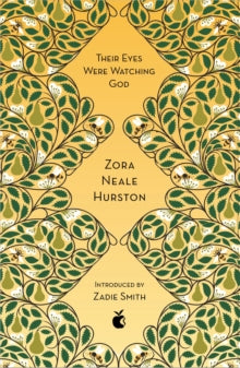 Book cover of 'Their Eyes Were Watching God' with decorative green leaves and gold text.