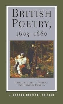 Book cover of 'British Poetry, 1603-1660' with illustration of two figures in a forest.