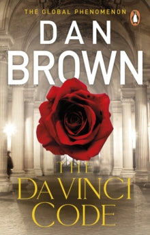 Book Jacket Dan Brown the Da Vinci Code - picture of a gothic cathedral with a red rose in the middle