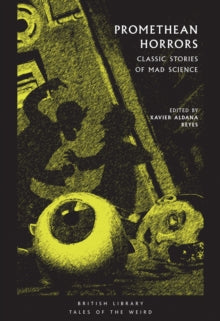 Book Jacket British Library tales of the Weird - two mad scientists in black on a yellow background