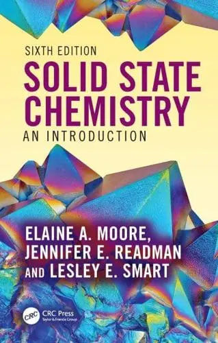 Book Cover Solid State Chemistry stylised crystal on yellow background