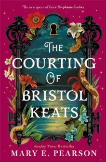 Book cover of 'The Courting of Bristol Keats' with decorative elements and a锁 symbol.