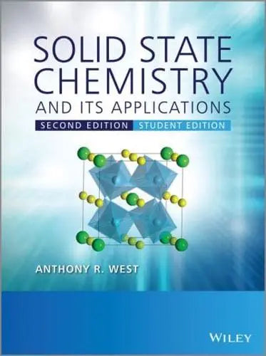 Book Cover Solid State Chemistry and It's Applications by west chemical image on blue background