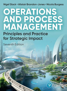 Book Cover Operations and Process management by Slack Stlised City on blue background