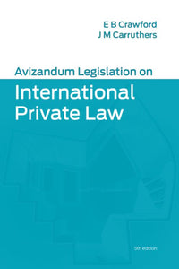 Avizandum Legislation on International Private Law blue and white jacket