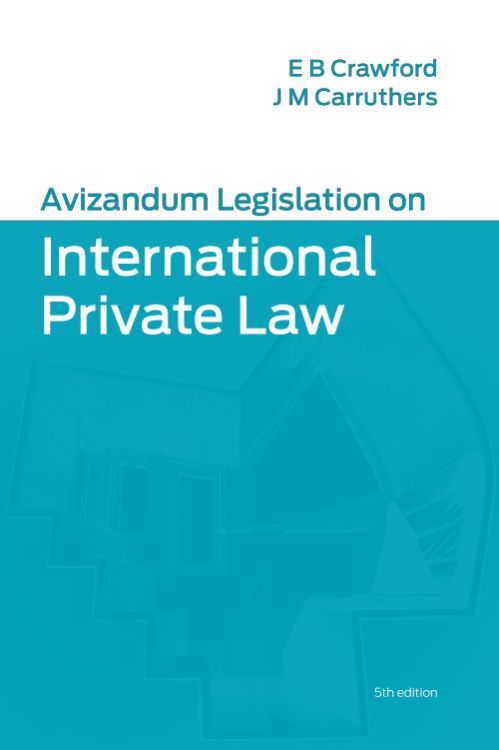 Avizandum Legislation on International Private Law blue and white jacket
