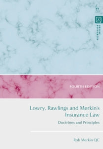 Book cover of 'Lowry, Rawlings and Merkin's Insurance Law' with a marble pattern