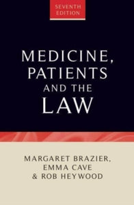 Book cover of 'Medicine, Patients and the Law' with authors' names and edition details.