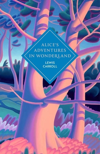 Jacket of Alice's Adventure in Wonderland featuring a tree in a blue and pink background