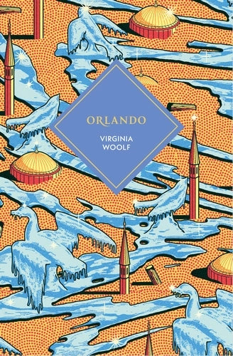 Book cover of 'Orlando' by Virginia Woolf with decorative design elements.
