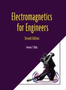Book cover of 'Electromagnetics for Engineers' with a stylized figure on a purple and white background