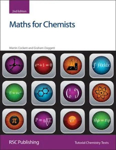 Book Cover Maths for Chemists colourful chemical symbols n white and pink background