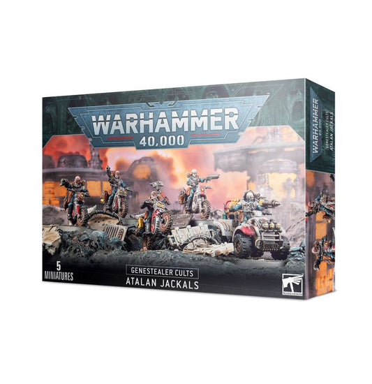 Warhammer 40,000 game box with miniatures on a white background
