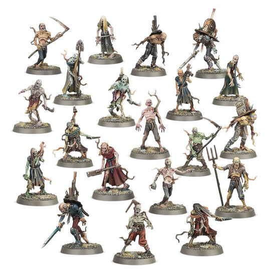 Zombie models on a white background