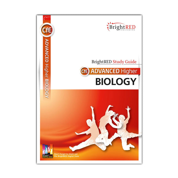 BrightRED Study Guide for CFE Advanced Higher Biology on a white background