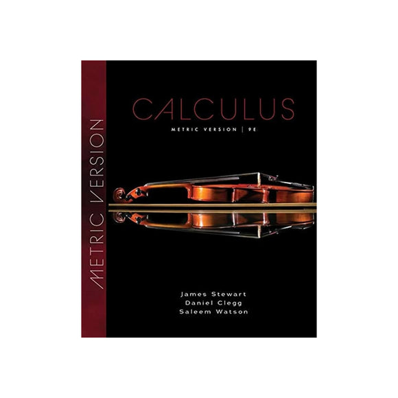 Calculus textbook cover with a violin reflection on a black background