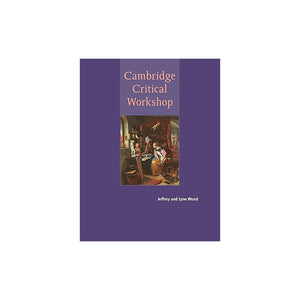Book cover of 'Cambridge Critical Workshop' with a purple background and an illustration of two people in a room.