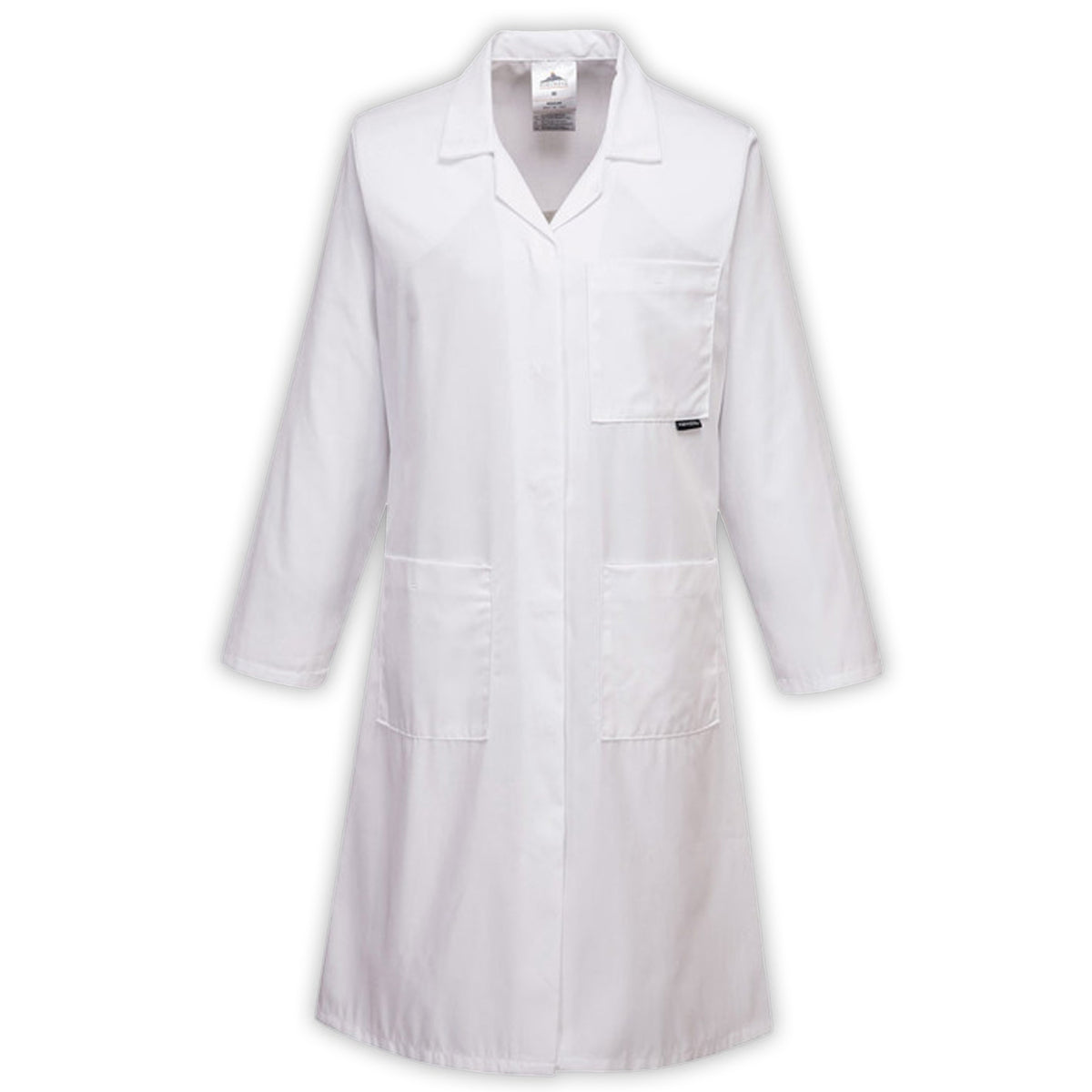 White lab coat on a white background