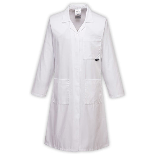 White lab coat on a white background