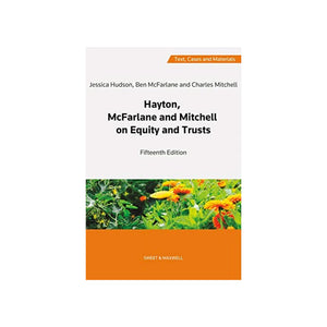 Book cover of 'Hayton, McFarlane and Mitchell on Equity and Trusts' with a white background and orange banner.