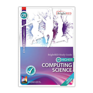 BrightRED Study Guide for CfE Higher Computing Science on a white background