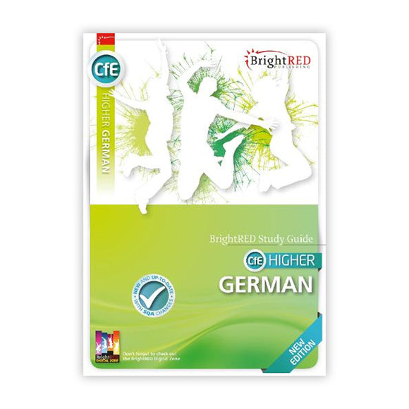 BrightRED Study Guide for CFE Higher German on a white background