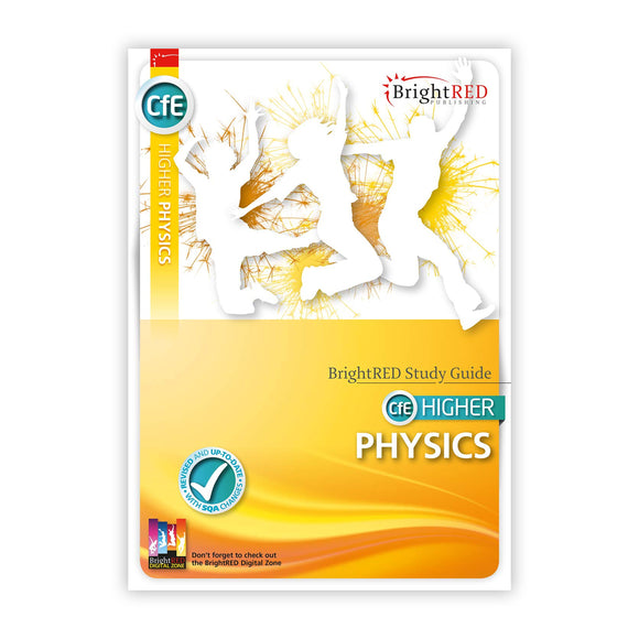 BrightRED Study Guide for CfE Higher Physics on a white background
