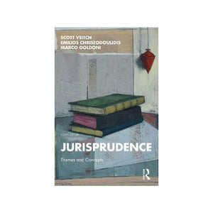 Book cover of 'Jurisprudence: Themes and Concepts' by Scott Veitch, Emilos Christopoulos, and Marco Goldoni with a minimalistic design.