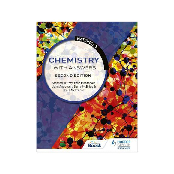 Book cover of 'National 5 Chemistry with Answers' second edition by Hodder Education.