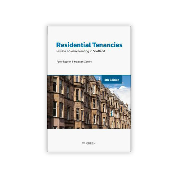 Book cover of 'Residential Tenancies' with a building image on a white background