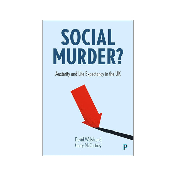 Book cover of 'Social Murder?' with a red arrow on a light blue background