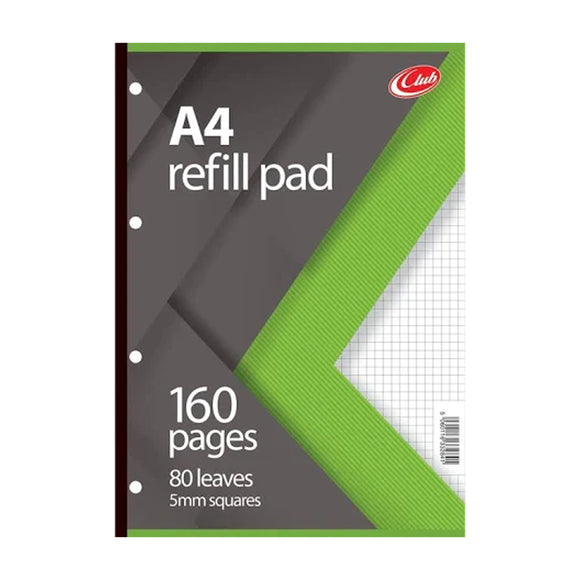 A4 refill pad packaging with green and gray design on a white background