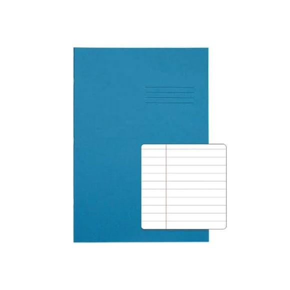 Blue notebook with a smaller white notebook on a white background