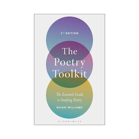 Book cover of 'The Poetry Toolkit' by Rhian Williams with colorful circles on a white background