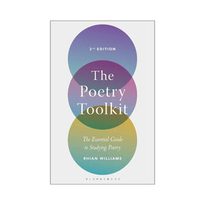 Book cover of 'The Poetry Toolkit' by Rhian Williams with colorful circles on a white background