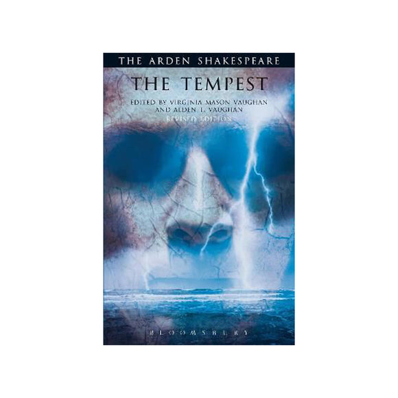 Book cover of 'The Tempest' by William Shakespeare with a stormy sea and sky design.