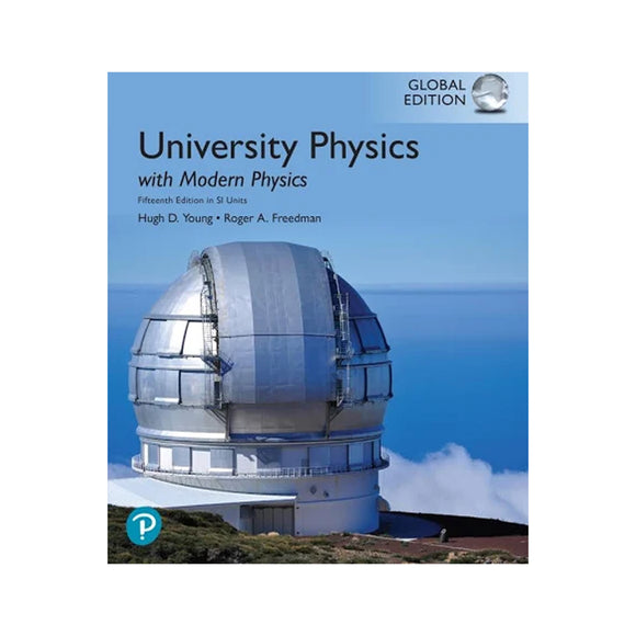 Book cover of 'University Physics with Modern Physics' featuring an observatory on a blue background.